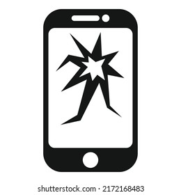 Smartphone waste icon simple vector. Metal trash. Garbage reuse
