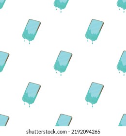 Smartphone in water pattern seamless background texture repeat wallpaper geometric vector