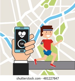 smartphone wearable technology icons vector illustration design