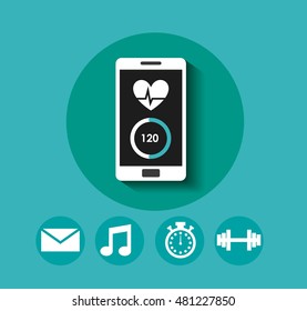 smartphone wearable technology icons vector illustration design