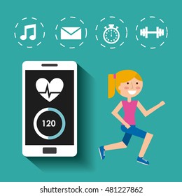 smartphone wearable technology icons vector illustration design