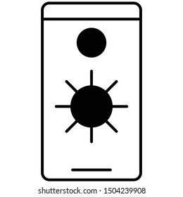Smartphone weather icon fill vector