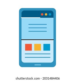 smartphone with web design icon