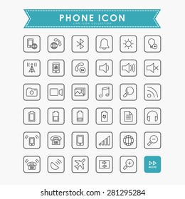 smartphone and web outline icons