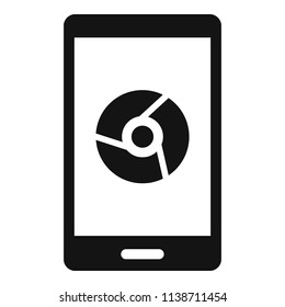 Smartphone web surf icon. Simple illustration of smartphone web surf vector icon for web design isolated on white background