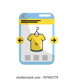smartphone website shopping the clothes online