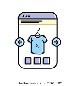smartphone website shopping the clothes online