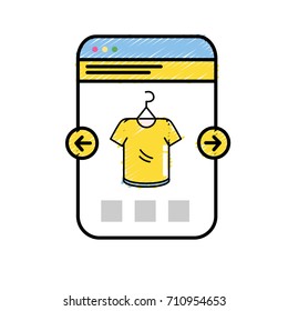 smartphone website shopping the clothes online