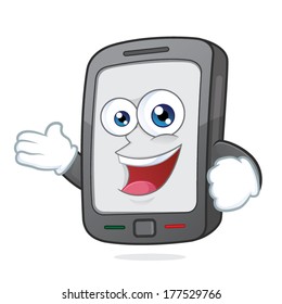 Smartphone in welcoming gesture
