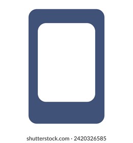 smartphone with white blank screen isolated on a white background.