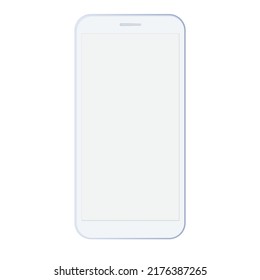 Smartphone white color blank screen frame