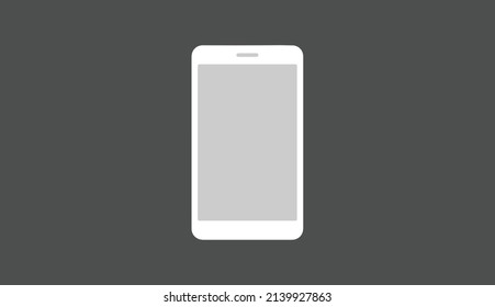 Icono de logotipo vectorial moderno de color blanco para Smartphone sobre fondo negro. Moderna ilustración vectorial de diseño del smartphone.