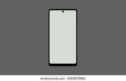 Smartphone con pantalla azul claro y diseño moderno.