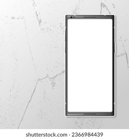 Smartphone, weißer Bildschirm, Vektorgrafik-Hintergrund