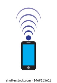 smartphone and Wifi connection signal symbol Free Icon