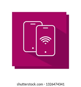 smartphone, wifi frame icon