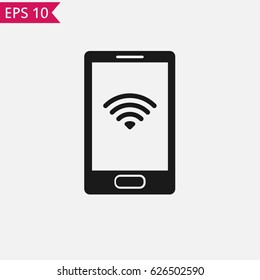Smartphone wifi icon Vector