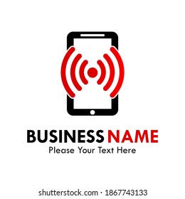 smartphone wifi logo template illustration