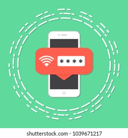 Smartphone with wifi wireless device connected to the Internet - that is secure.