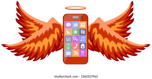 smartphone with wings