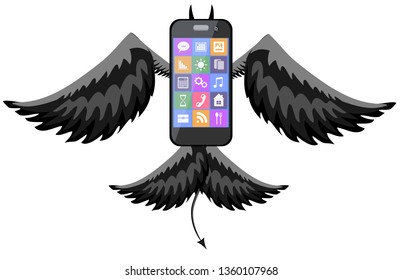 smartphone with wings
