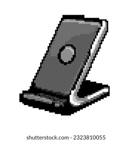 smartphone wireless charger game pixel art retro vector. bit smartphone wireless charger. old vintage illustration