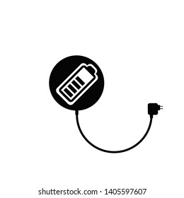 Smartphone Wireless Charging Icon isolated on white background