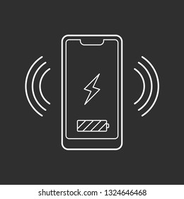 Smartphone wireless charging icon. Vector illustration