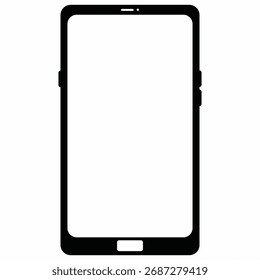 Drahtloses Smartphone-Kommunikationsgerät, einzelne Abbildung auf weißem Hintergrund