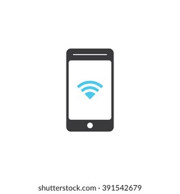 Smartphone With Wireless Connection Icon