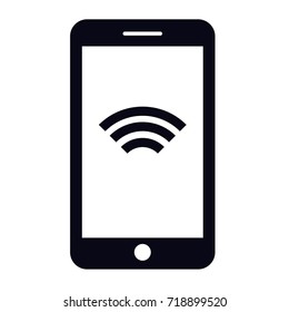 smartphone with wireless internet icon