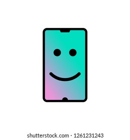 Smartphone with-a-smile vector illustration