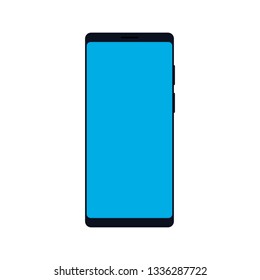 Smartphone without frame isolated on white background