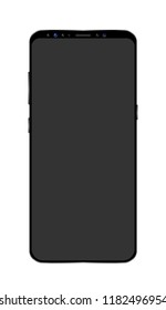 Smartphone without frameworks on white backgound . Vector EPS 10 lustrasion