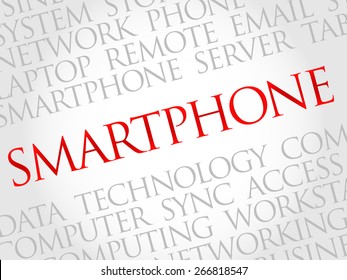 Smartphone word cloud concept