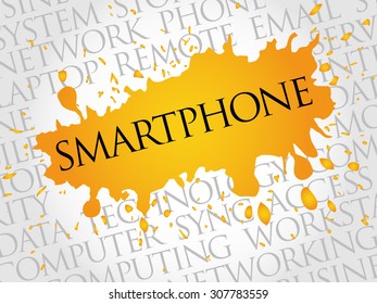 Smartphone word cloud concept