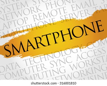 Smartphone word cloud concept