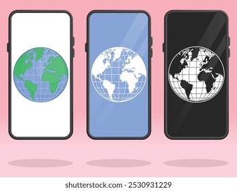 Smartphone Mundo Globo Internacional Globalização Esfera