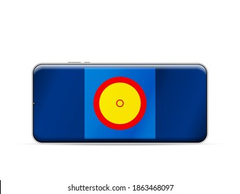 Smartphone Wrestling Mat On A White Background. Vector Illustration.