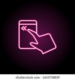 Smartphone, zoom free, touch neon icon. Simple thin line, outline vector of touch gesture icons for ui and ux, website or mobile application