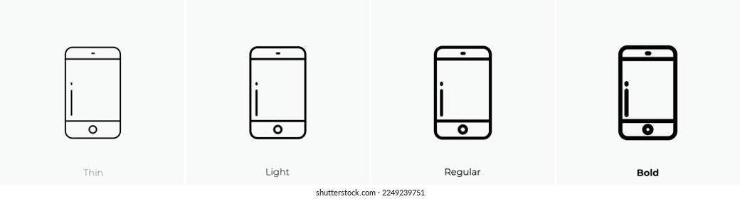 smartphone-2 icon. Thin, Light Regular And Bold style design isolated on white background