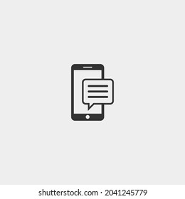 Smartphone_message vector icon illustration sign