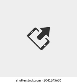 Signo de ilustración de icono del vector Smartphone_send_data