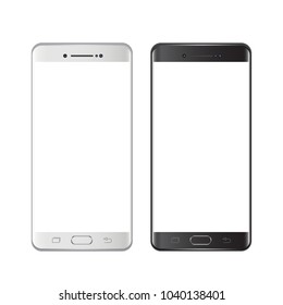 Smartphones black and white. Smartphone isolated on white background. Vector illustration