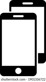 Smartphones Symbol mit flachem Stil. Isolierte Vektorgrafik Smartphones Symbol-Bild, einfacher Stil.