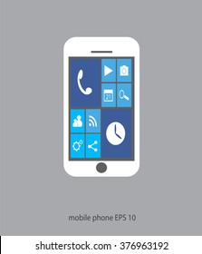 Smartphones interface vector white