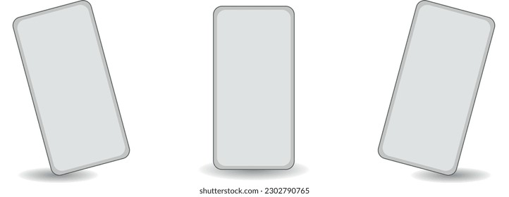 Smartphones mockup modern for Ui,  presentation, application display, information graphics. Mobile phone front view on the white Eps 10.