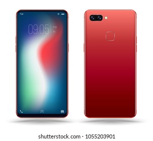 Smartphones mockup vector illustration for technology marketing online and advertising element.