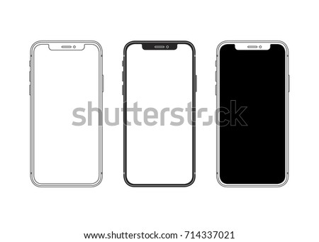 Smartphones outline icon concept. Vector illustration
