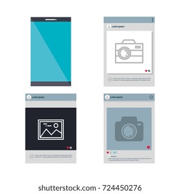 smartphones set isolated icons